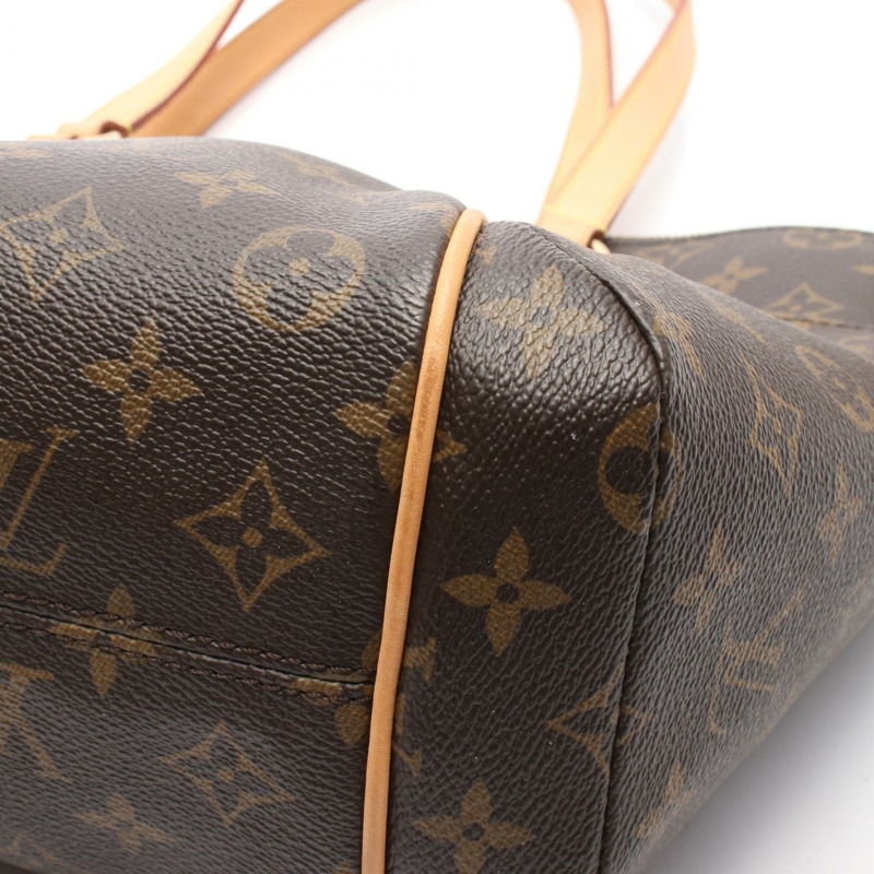 LOUIS VUITTON Totally PM Monogram 手提包 M56688 PVC 塗層帆布皮革棕色二手女士包-6