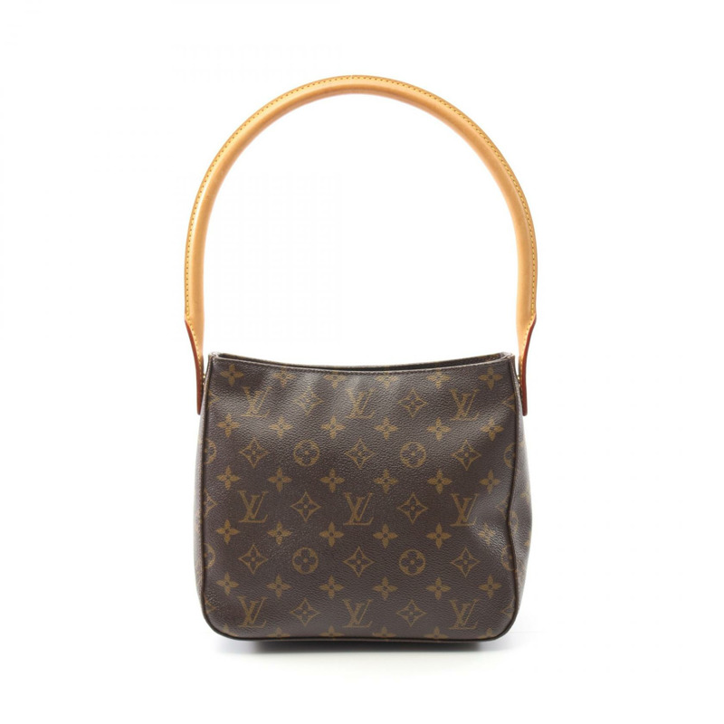 LOUIS VUITTON Looping MM 肩背包 M51146 Monogram 帆布 棕色 二手 女士 LV-0