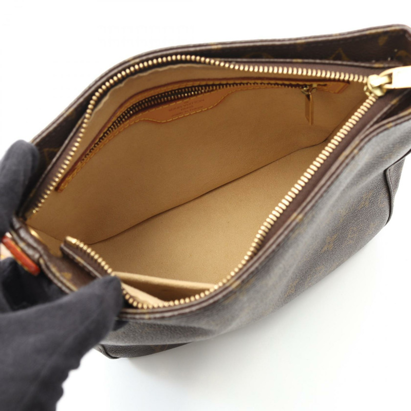 LOUIS VUITTON Looping MM 肩背包 M51146 Monogram 帆布 棕色 二手 女士 LV-2