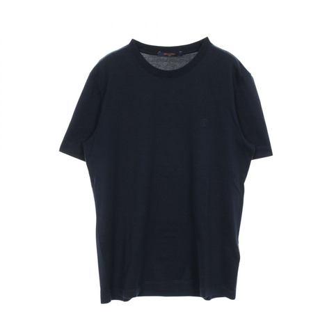 LOUIS VUITTON LV 圓形 T 卹 RM182Q JC8 HAY50W 棉質海軍藍二手女款 #M