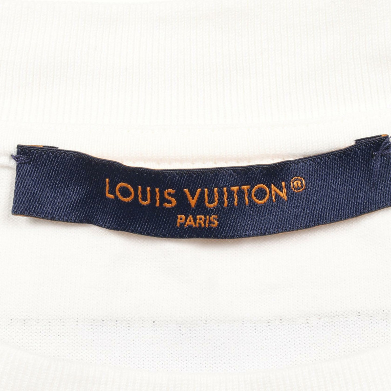 LOUIS VUITTON 混合棉質 T 卹 RM232M NPG HPY10W 白色黑色 #XL 二手-2