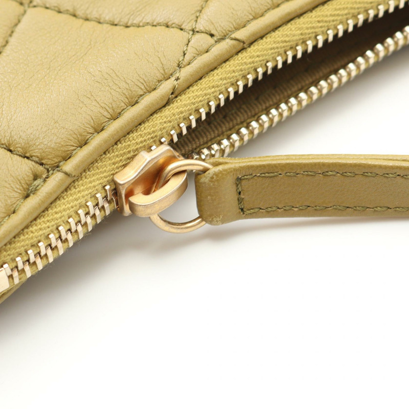 香奈兒 (CHANEL) 絎縫小號 Hobo 鏈條肩背包 AS3223 羊皮 卡其色 二手 CC-7