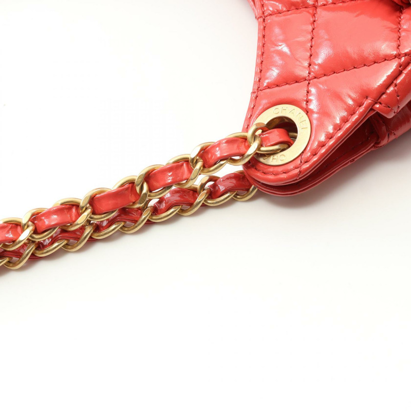 香奈兒 (CHANEL) Matelasse 小號 Hobo 鏈條肩背包 AS4322 漆皮粉紅 GHW CC-5