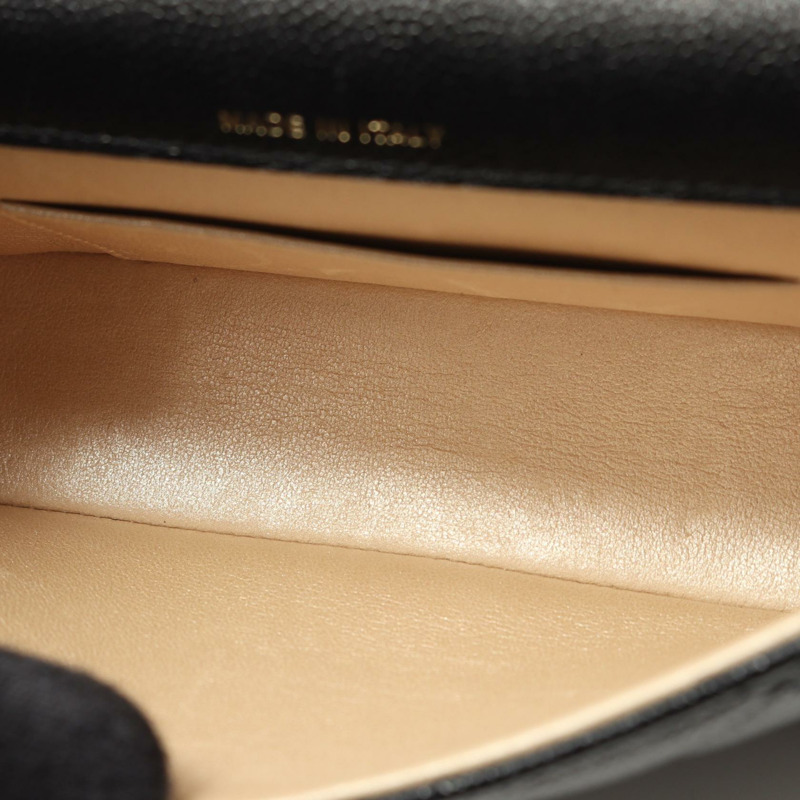 CHANEL 斜背包鏈條單肩包 小牛皮 黑色 GHW 二手 女款 CC-5