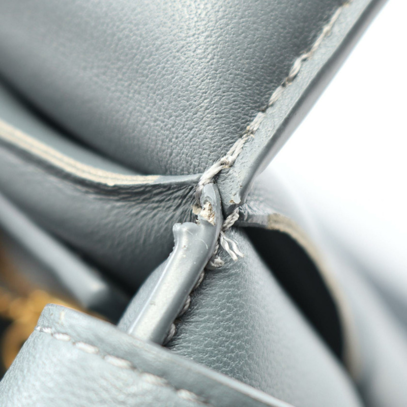 BOTTEGA VENETA 帶襯墊卡式編織單肩包 591970 小羊皮灰色 BV-4