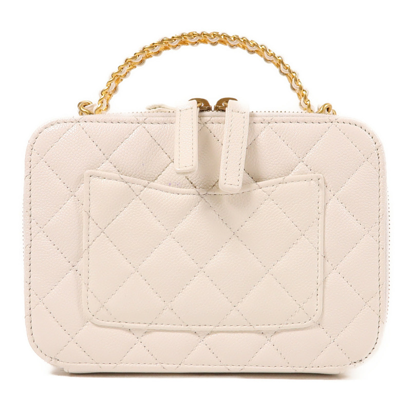 CHANEL 牛皮皮革2 Way Shoulder金扣手挽肩背兩用袋-1
