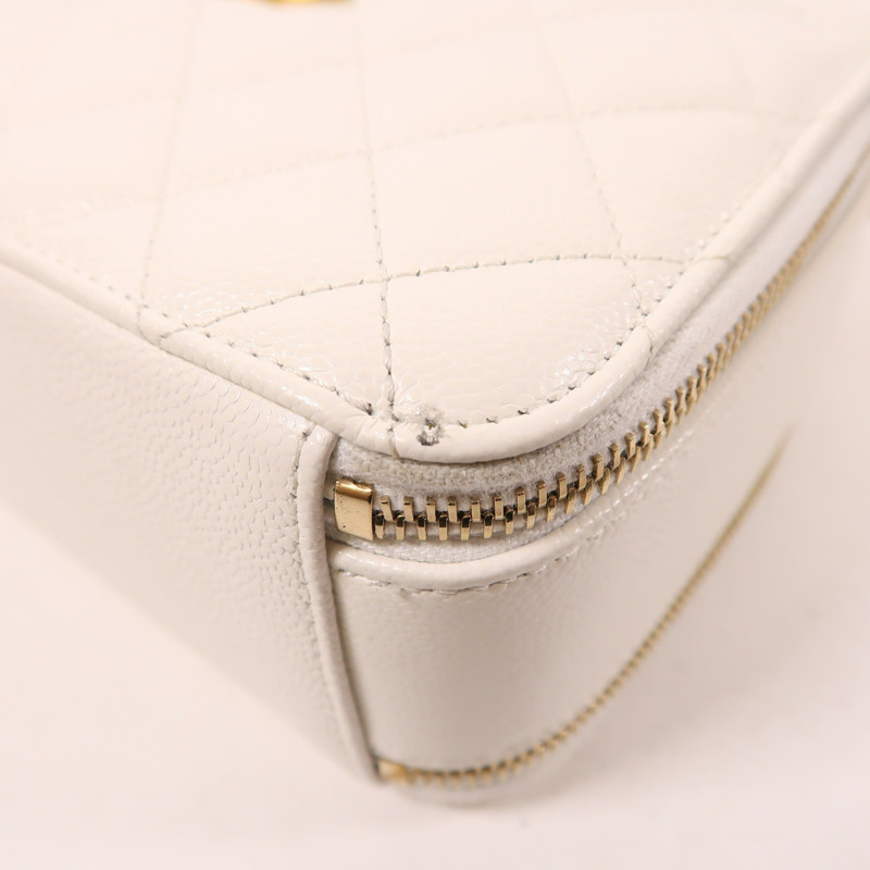 CHANEL 牛皮皮革2 Way Shoulder金扣手挽肩背兩用袋-10