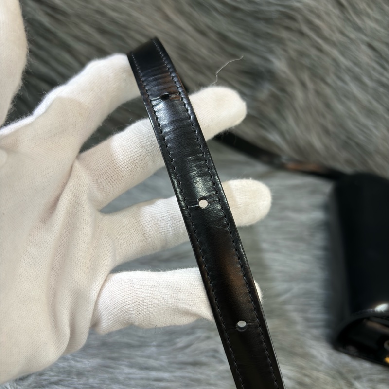 CELINE 110413 TEEN BESACE CLEA Box TRIOMPHE 凱旋門金釦 黑色牛皮 肩背包 斜背包手拿包-31