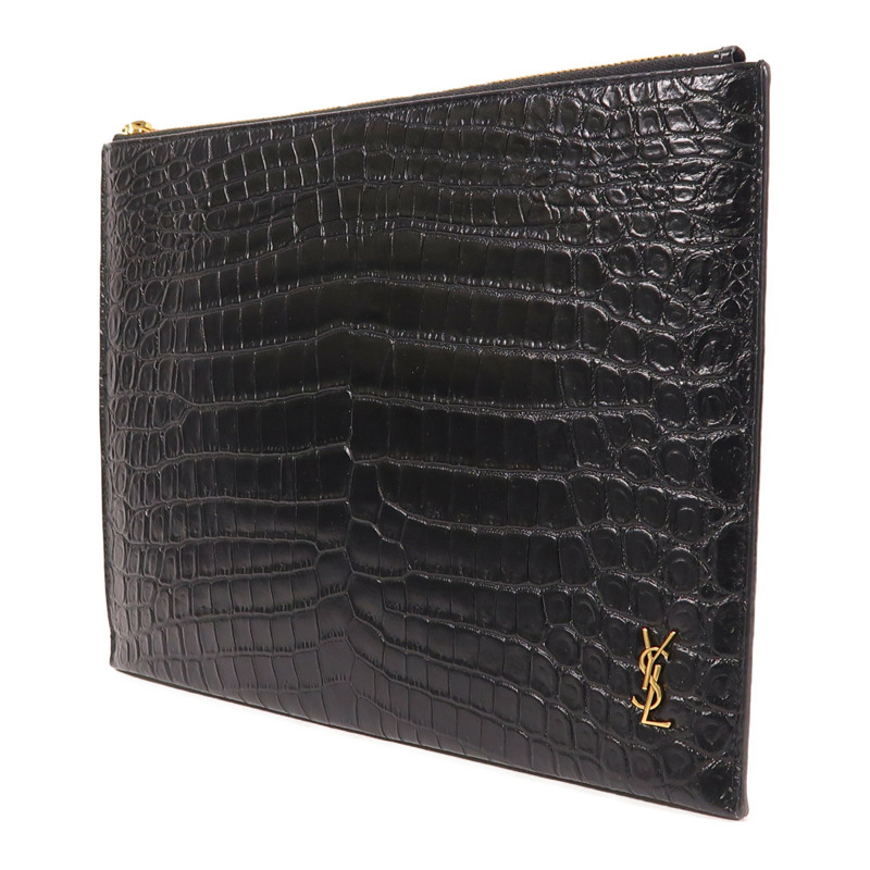 SAINT LAURENT 牛皮皮革Clutch金扣手拿包-2