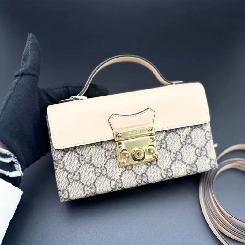 全套全新Gucci新款月光寶盒 淡粉色拼老花-2
