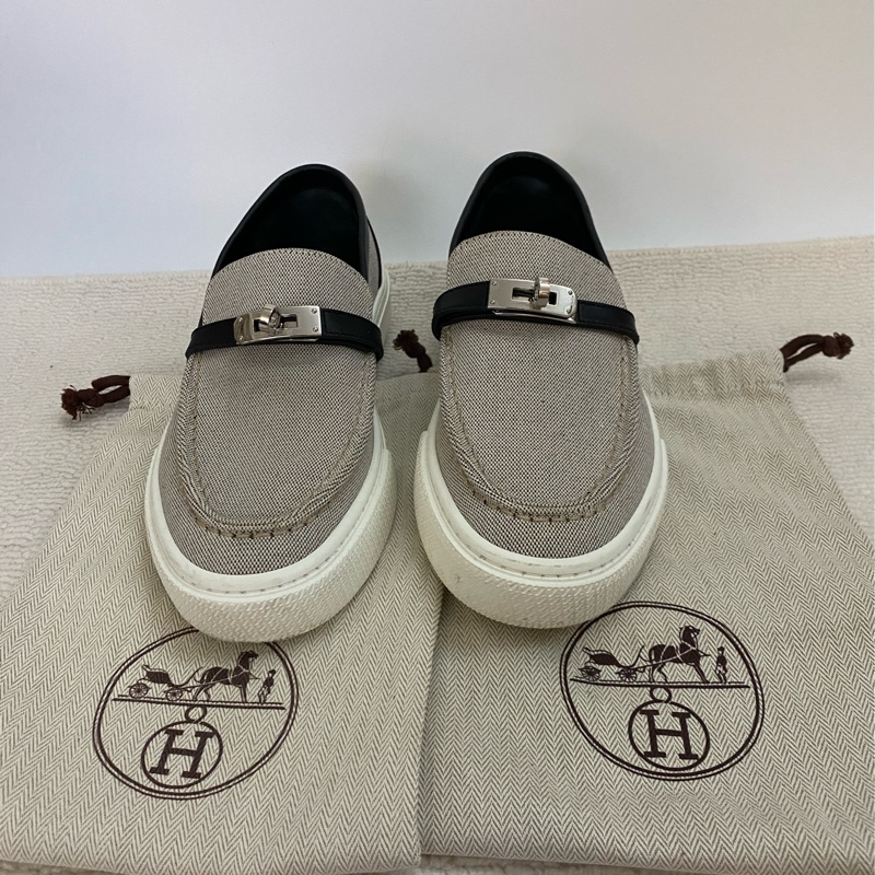 HERMES EO Toile Shoes-0