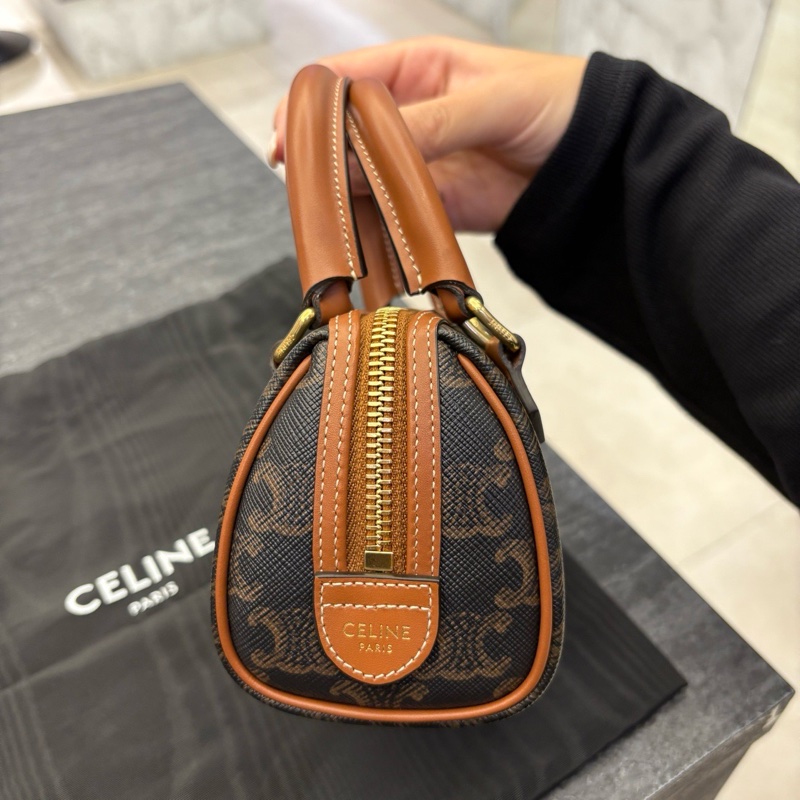 CELINE包包 凱旋門LOGO迷你波士頓包/14*9.5*7.5CM/防背購/99-2
