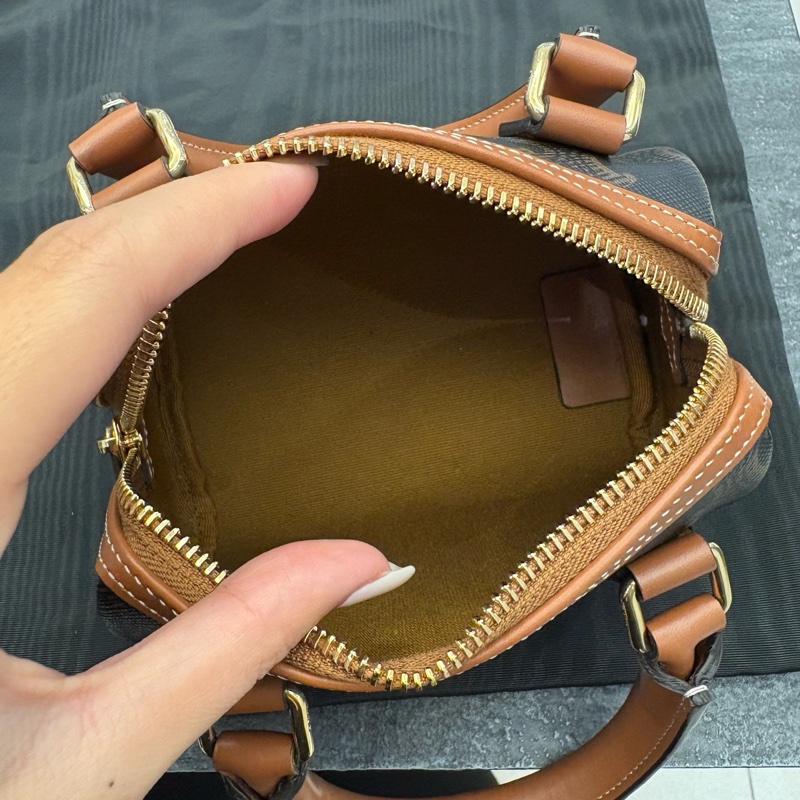 CELINE包包 凱旋門LOGO迷你波士頓包/14*9.5*7.5CM/防背購/99-12