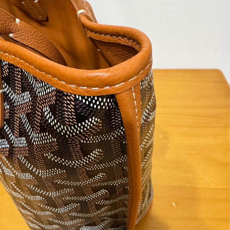 全新Goyard Anjou mini 黑棕 雙面mini tote（附全新內膽包）-3