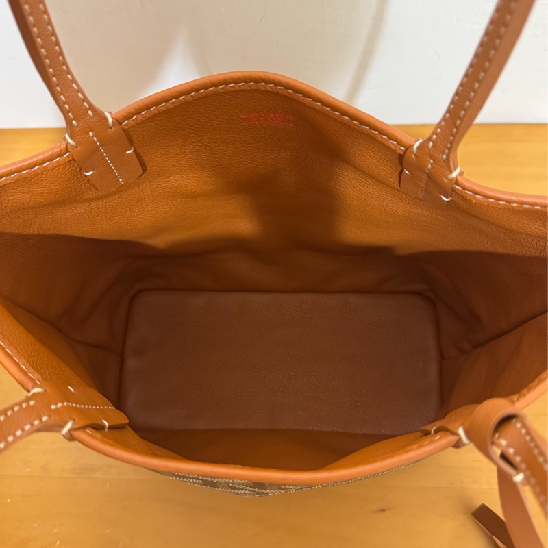 全新Goyard Anjou mini 黑棕 雙面mini tote（附全新內膽包）-17