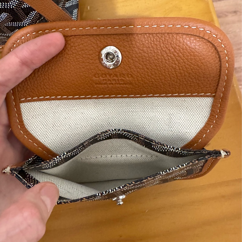 全新Goyard Anjou mini 黑棕 雙面mini tote（附全新內膽包）-23