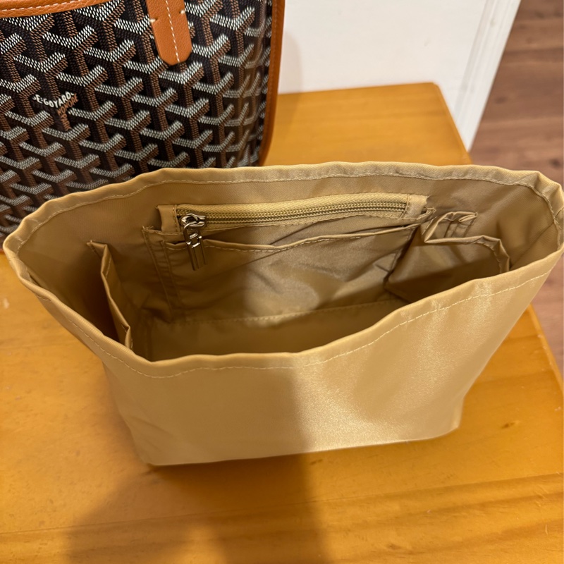 全新Goyard Anjou mini 黑棕 雙面mini tote（附全新內膽包）-24