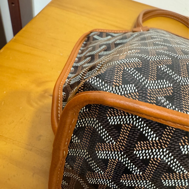 全新Goyard Anjou mini 黑棕 雙面mini tote（附全新內膽包）-28