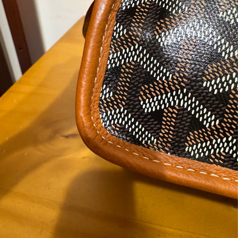 全新Goyard Anjou mini 黑棕 雙面mini tote（附全新內膽包）-29