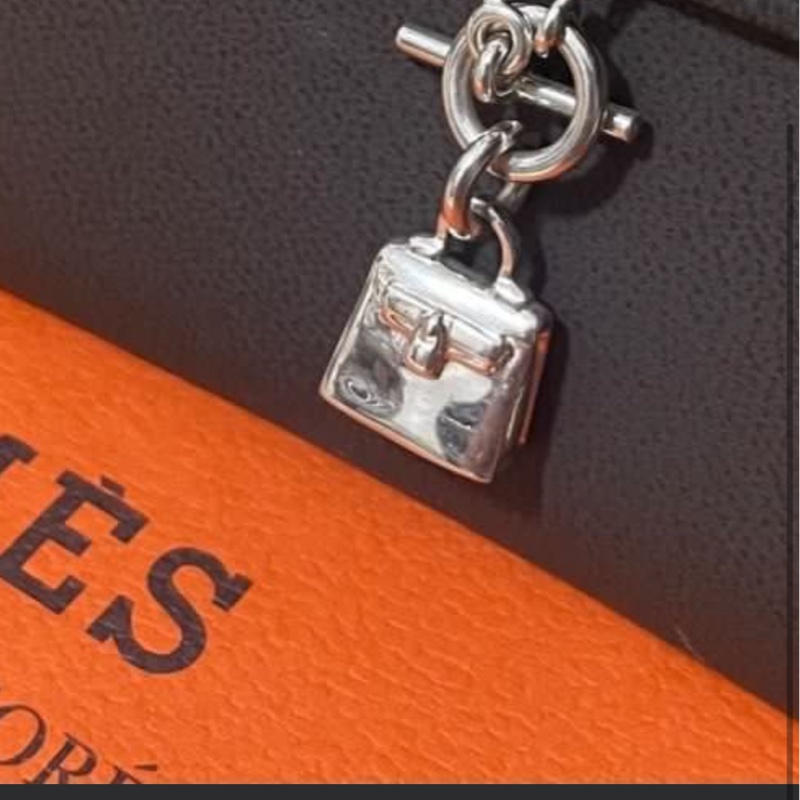 Hermes Kelly sliver necklace-2