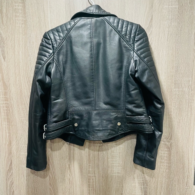 全新 All saint 黑皮衣外套-1