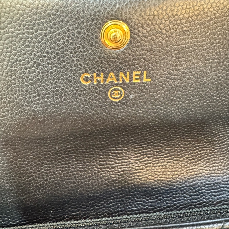 CHANEL 經典BOY系列荔枝紋牛皮長夾　-4