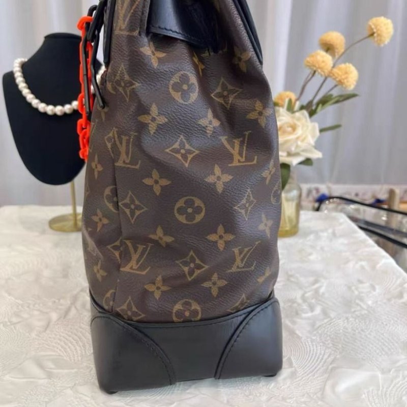 LV 19ss virgil steamer 老花手提斜背包39*38*15 99新 配件塵袋-4