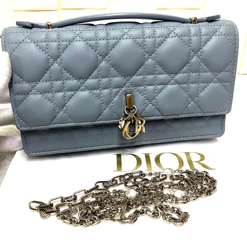 DIOR迪奥女包 MISSDIOR藤格纹羊皮手提 /單肩斜挎包-24