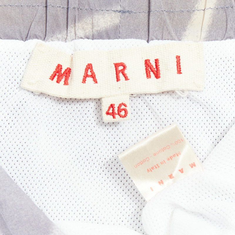 MARNI light purple cream abstract print elastic shorts IT46 S-8