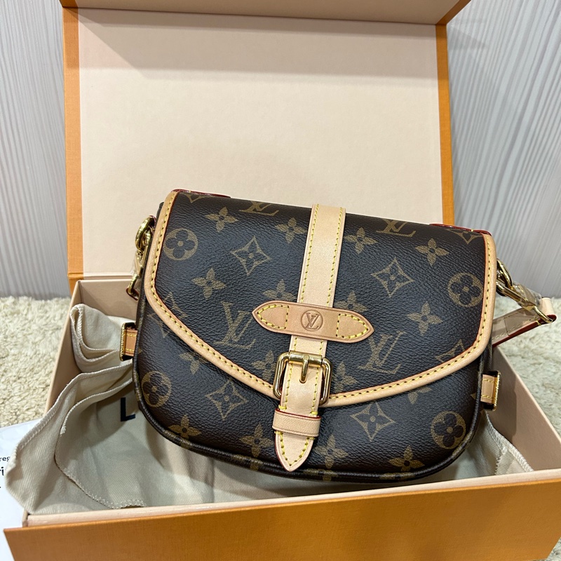 LV saumur BB晶片款 雙子星 老花馬鞍包 loui vuitton-17