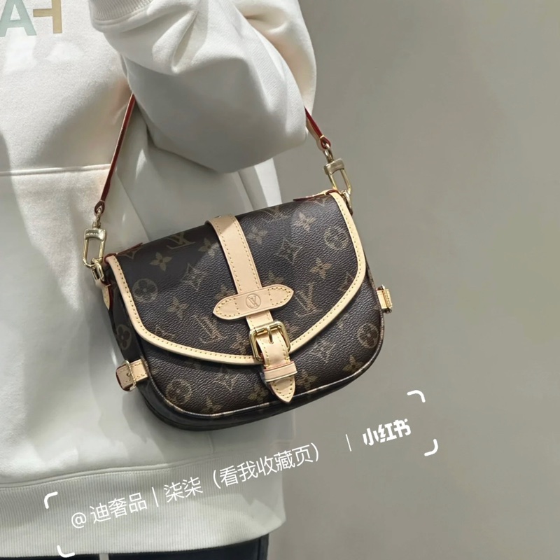 LV saumur BB晶片款 雙子星 老花馬鞍包 loui vuitton-19