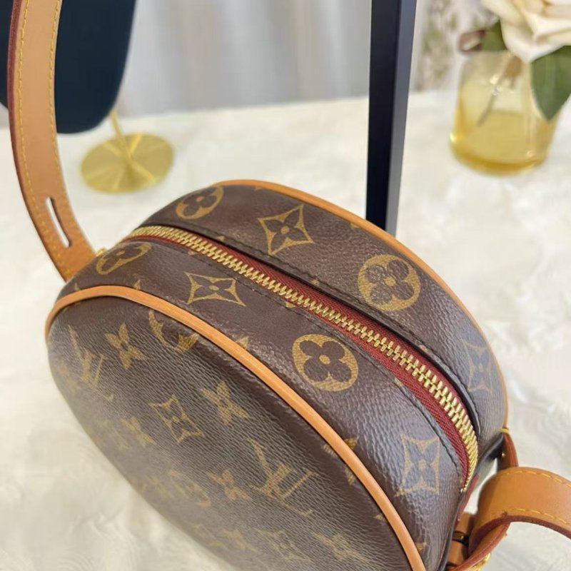 LV 經典老花軟圓餅小號 17*18*7 98新配件塵袋-4