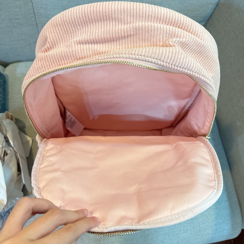 Chloé logo embroidered 粉後背包-4