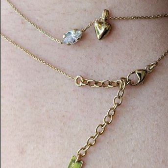 Saint Laurent YSL 愛心 鑽 LOGO 長鍊-4