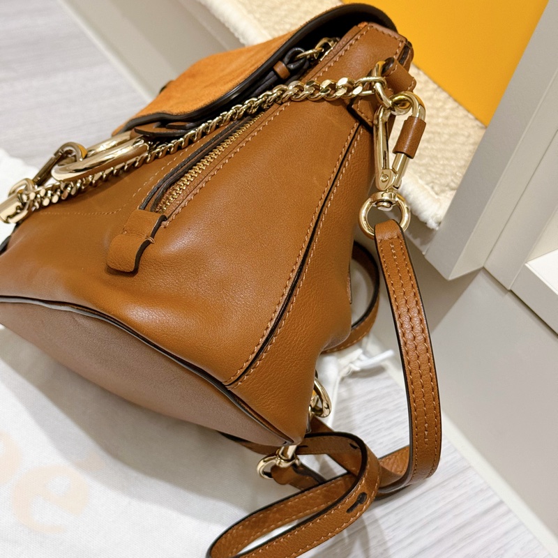 CHLOÉ TAN SUEDE CALFSKIN MINI FAYE BACKPACK-2