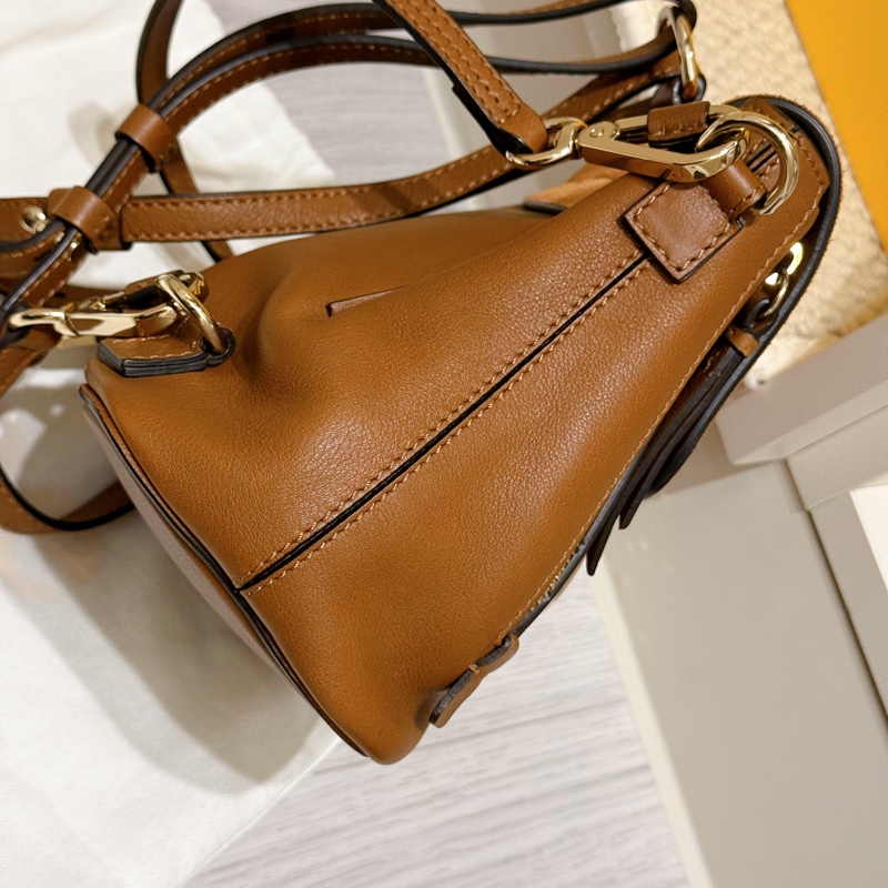 CHLOÉ TAN SUEDE CALFSKIN MINI FAYE BACKPACK-3
