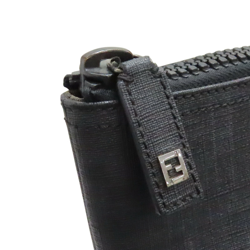 黑色 帆布 North South Zucca 托特包【FENDI 芬迪】 7VA196-14