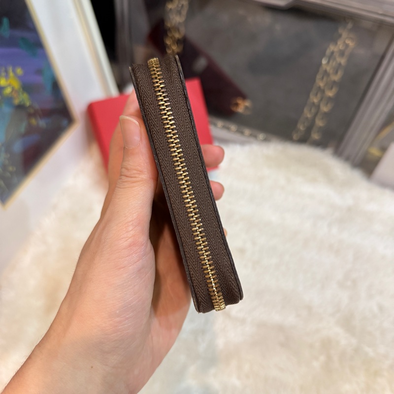 LV🤎超級無敵好用的拉鍊零錢包 中短夾 咖啡棋盤格-14