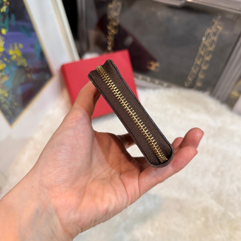LV🤎超級無敵好用的拉鍊零錢包 中短夾 咖啡棋盤格-15