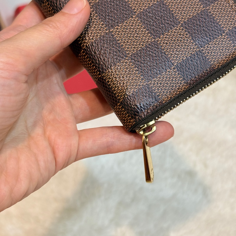 LV🤎超級無敵好用的拉鍊零錢包 中短夾 咖啡棋盤格-18
