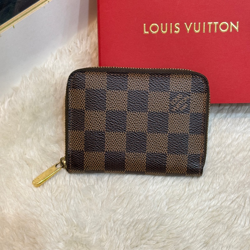 LV🤎超級無敵好用的拉鍊零錢包 中短夾 咖啡棋盤格-28