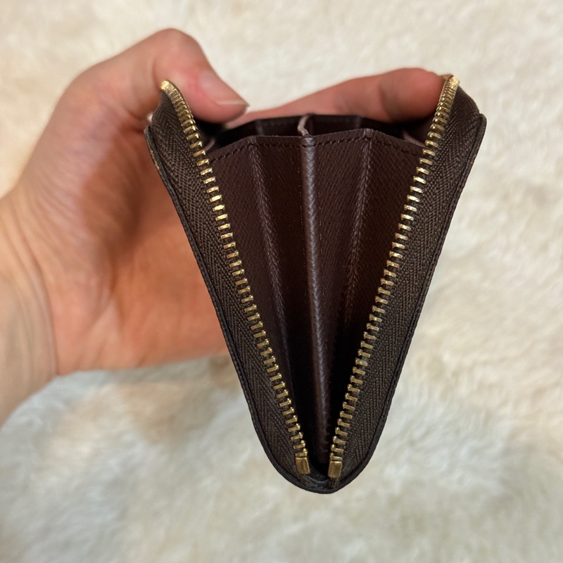 LV🤎超級無敵好用的拉鍊零錢包 中短夾 咖啡棋盤格-39