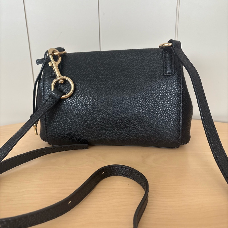 Marc Jacobs boho專櫃款 黑色荔枝皮 鎖頭郵差包 九成新-6