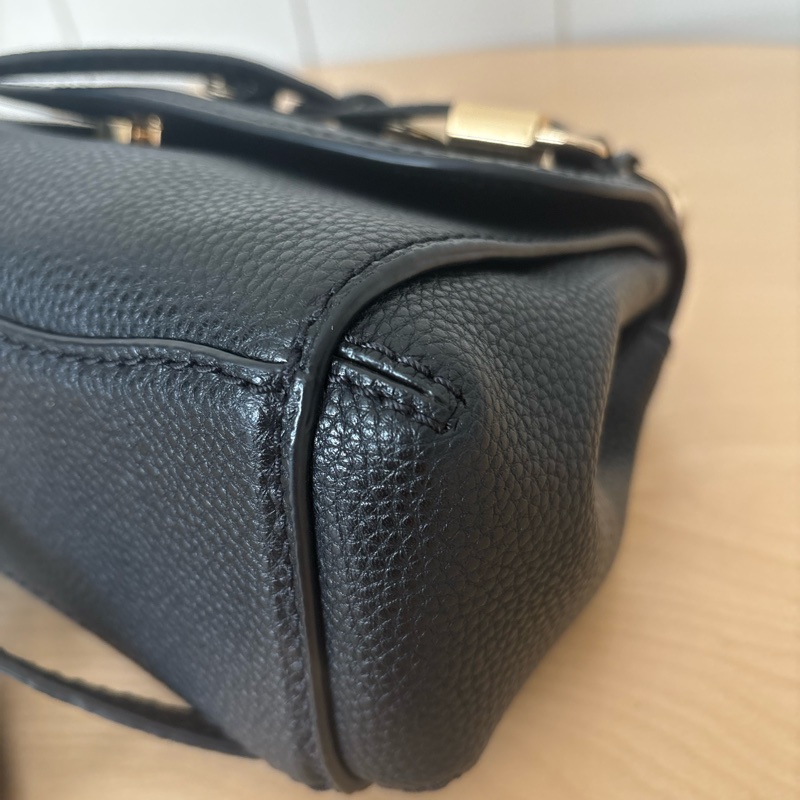 Marc Jacobs boho專櫃款 黑色荔枝皮 鎖頭郵差包 九成新-11