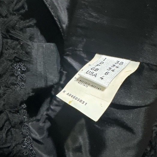 Moschino cheapandchic 流蘇荷葉小禮服 小黑裙 背心裙 女 S USA4-5