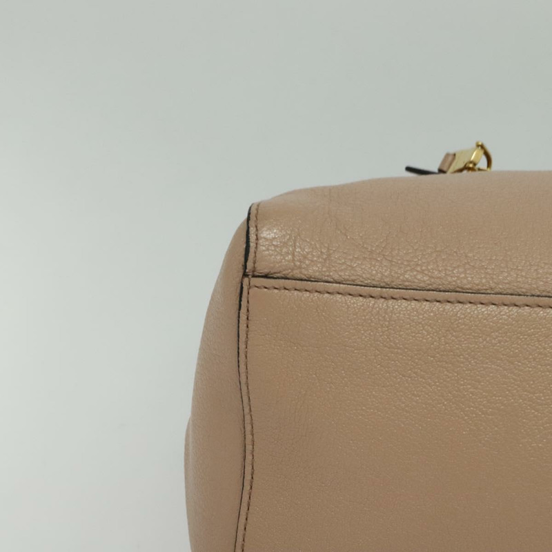 【日本直送】Miu Miu 手提包 皮革 2 向 米色 金色 正品 122923-8