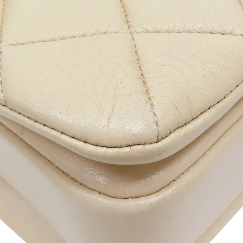 膚色 羊皮 Trendy CC 口蓋包 两用包 金扣 A92236-12