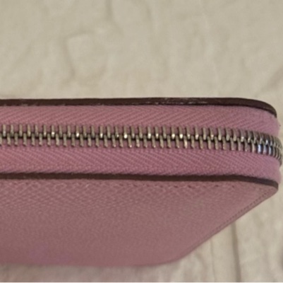 Hermes粉紫內黃動物ㄇ拉絲巾短夾-11