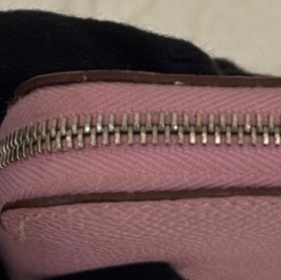 Hermes粉紫內黃動物ㄇ拉絲巾短夾-12