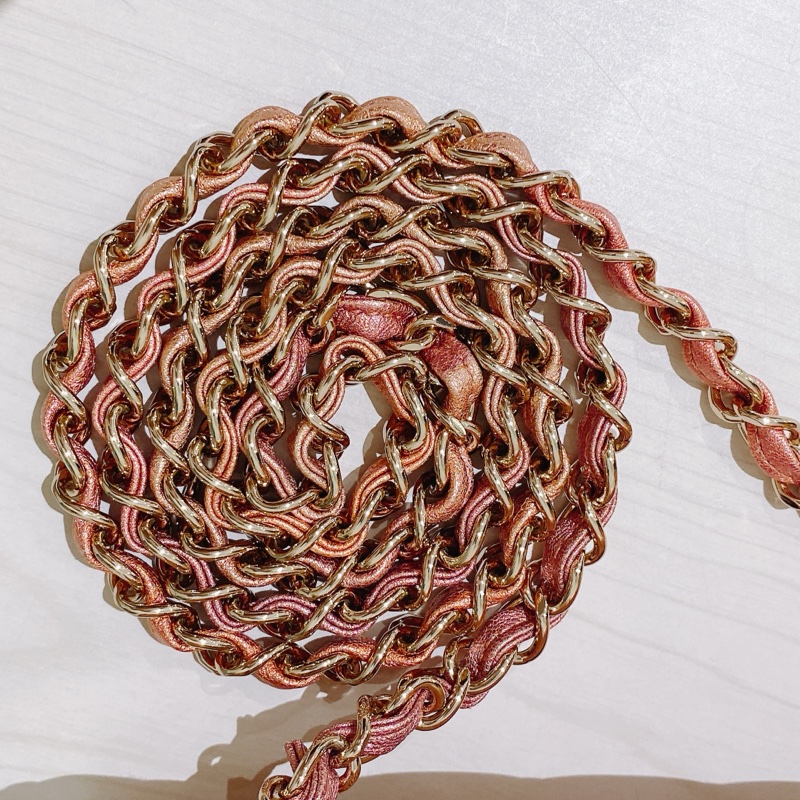 TK1693 CHANEL 香奈兒經典翻蓋式菱格款幻彩粉紅色肩帶包包CLASSIC FLAP MINI 20CM SUNSET IRIDESCENT-10